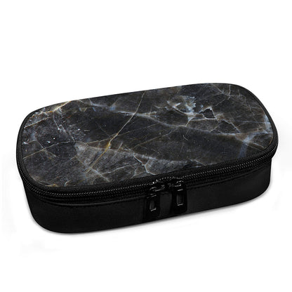 Black Grey Marble Print Insulin Cooler Travel Case