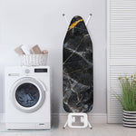 Black Grey Marble Print Ironing Board Cover