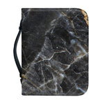 Black Grey Marble Print Leather Bible Cover