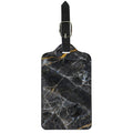 Black Grey Marble Print Luggage Tag