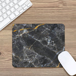 Black Grey Marble Print Mouse Pad
