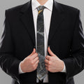 Black Grey Marble Print Necktie