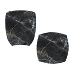 Black Grey Marble Print Office Chair Cover
