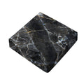 Black Grey Marble Print Outdoor Seat Cushion Cover