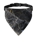 Black Grey Marble Print Over The Collar Dog Bandana