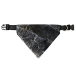 Black Grey Marble Print Over The Collar Dog Bandana