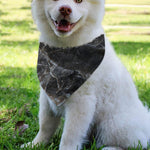 Black Grey Marble Print Over The Collar Dog Bandana