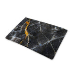 Black Grey Marble Print Pet Cooling Mat Cover