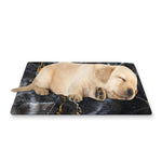 Black Grey Marble Print Pet Cooling Mat Cover