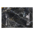 Black Grey Marble Print Placemat