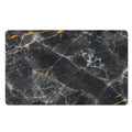 Black Grey Marble Print Polyester Doormat