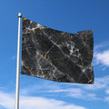 Black Grey Marble Print Polyester Flag