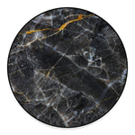Black Grey Marble Print Round Floor Mat