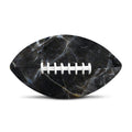 Black Grey Marble Print Rugby Ball