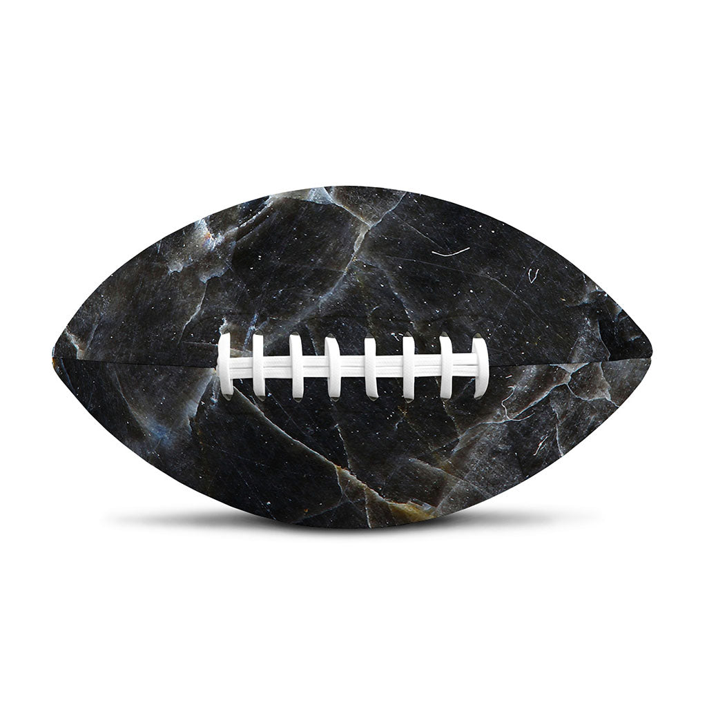 Black Grey Marble Print Rugby Ball