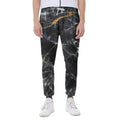 Black Grey Marble Print Joggers