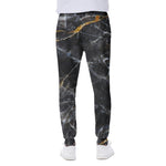 Black Grey Marble Print Scuba Joggers