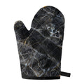 Black Grey Marble Print Single Oven Mitt
