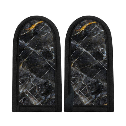 Black Grey Marble Print Skillet Handle Cover