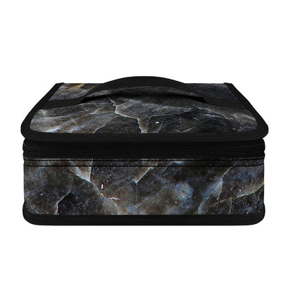 Black Grey Marble Print Small Lunch Bag