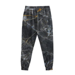 Black Grey Marble Print Sweatpants