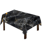 Black Grey Marble Print Tablecloth
