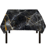 Black Grey Marble Print Tablecloth