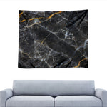 Black Grey Marble Print Tapestry