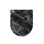 Black Grey Marble Print Toilet Lid Cover