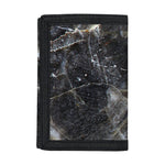 Black Grey Marble Print Trifold Wallet