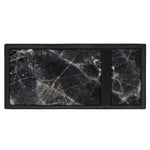 Black Grey Marble Print Trifold Wallet