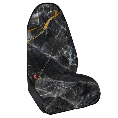 Black Grey Marble Print Waterproof Car Seat Cover