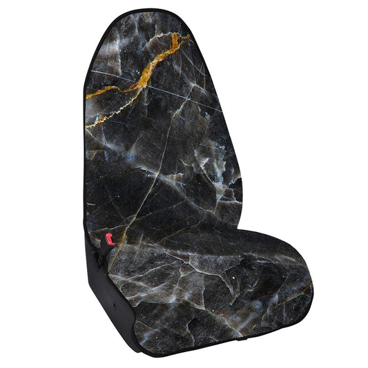 Black Grey Marble Print Waterproof Car Seat Cover