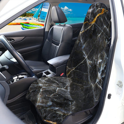 Black Grey Marble Print Waterproof Car Seat Cover
