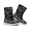 Black Grey Marble Print Winter Boots