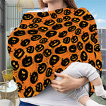 Black Halloween Pumpkin Pattern Print Baby Seat Cover