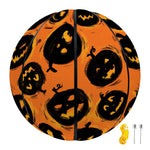 Black Halloween Pumpkin Pattern Print Basketball