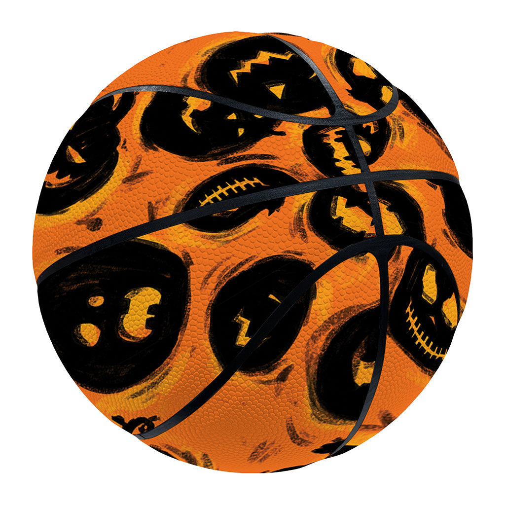 Black Halloween Pumpkin Pattern Print Basketball