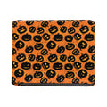 Black Halloween Pumpkin Pattern Print Bifold Wallet