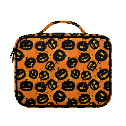Black Halloween Pumpkin Pattern Print Briefcase Bible Bag
