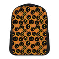 Black Halloween Pumpkin Pattern Print Casual Backpack