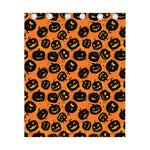 Black Halloween Pumpkin Pattern Print Curtain