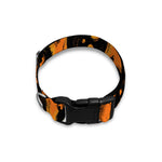 Black Halloween Pumpkin Pattern Print Dog Collar