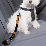 Black Halloween Pumpkin Pattern Print Dog Seat Belt