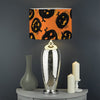 Black Halloween Pumpkin Pattern Print Drum Lamp Shade