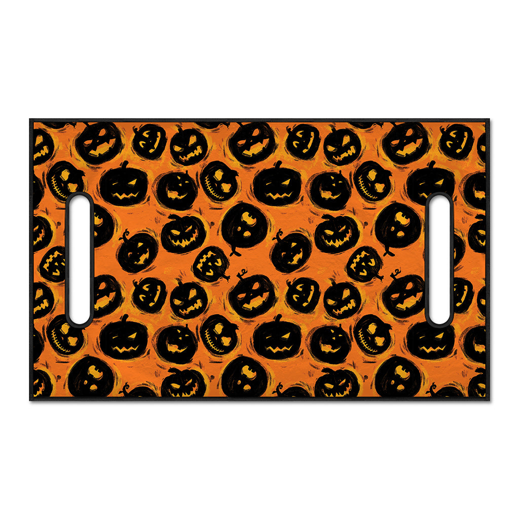 Black Halloween Pumpkin Pattern Print Golf Cart Seat Cover