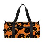 Black Halloween Pumpkin Pattern Print Gym Bag