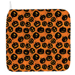 Black Halloween Pumpkin Pattern Print Hand Towel