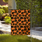 Black Halloween Pumpkin Pattern Print House Flag