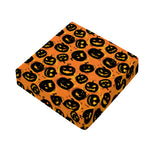 Black Halloween Pumpkin Pattern Print Outdoor Seat Cushion Cover
